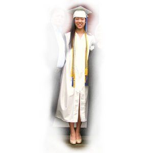 GRADUATION | Cap & Gown | 5'3"-5'5", White